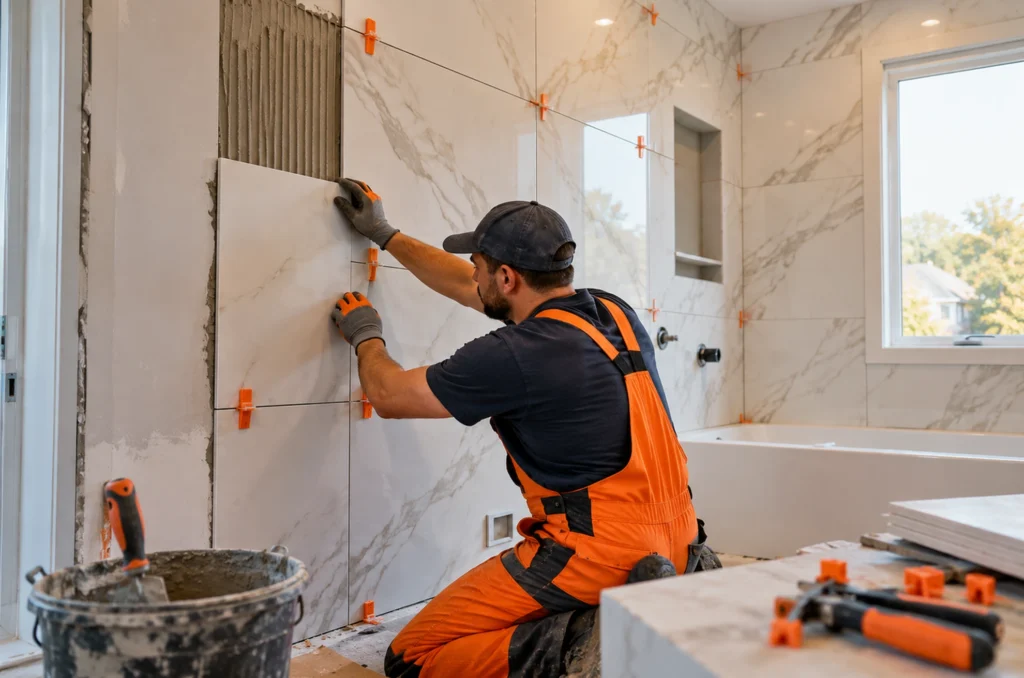 Bathroom wall tile installation in Scarsdale, NY