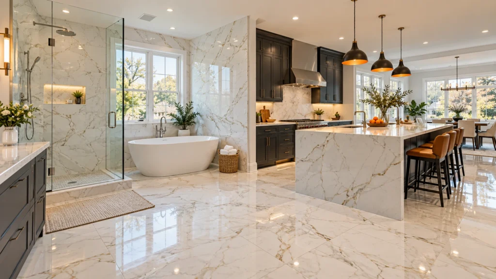 Professional tile installation in a Scarsdale, NY home by HAQ Contracting NY