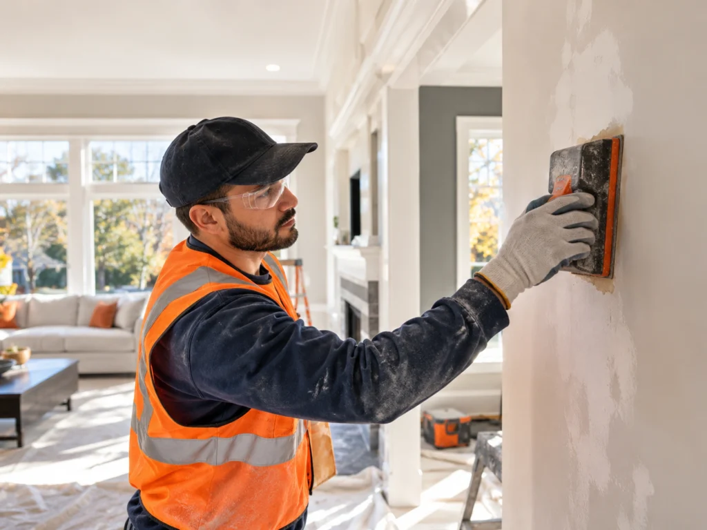 Wall sanding preparation before painting in Westchester County, NY